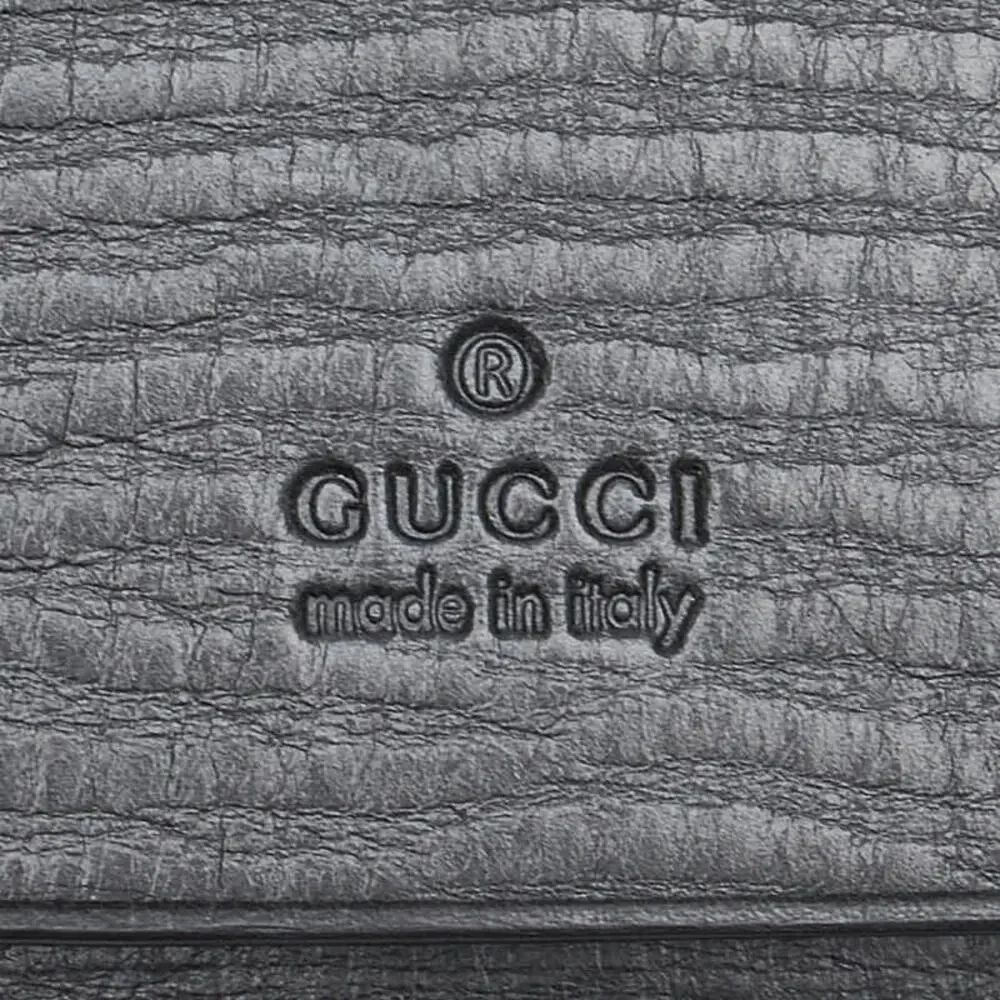 Gucci Leather 6-Key Case Black